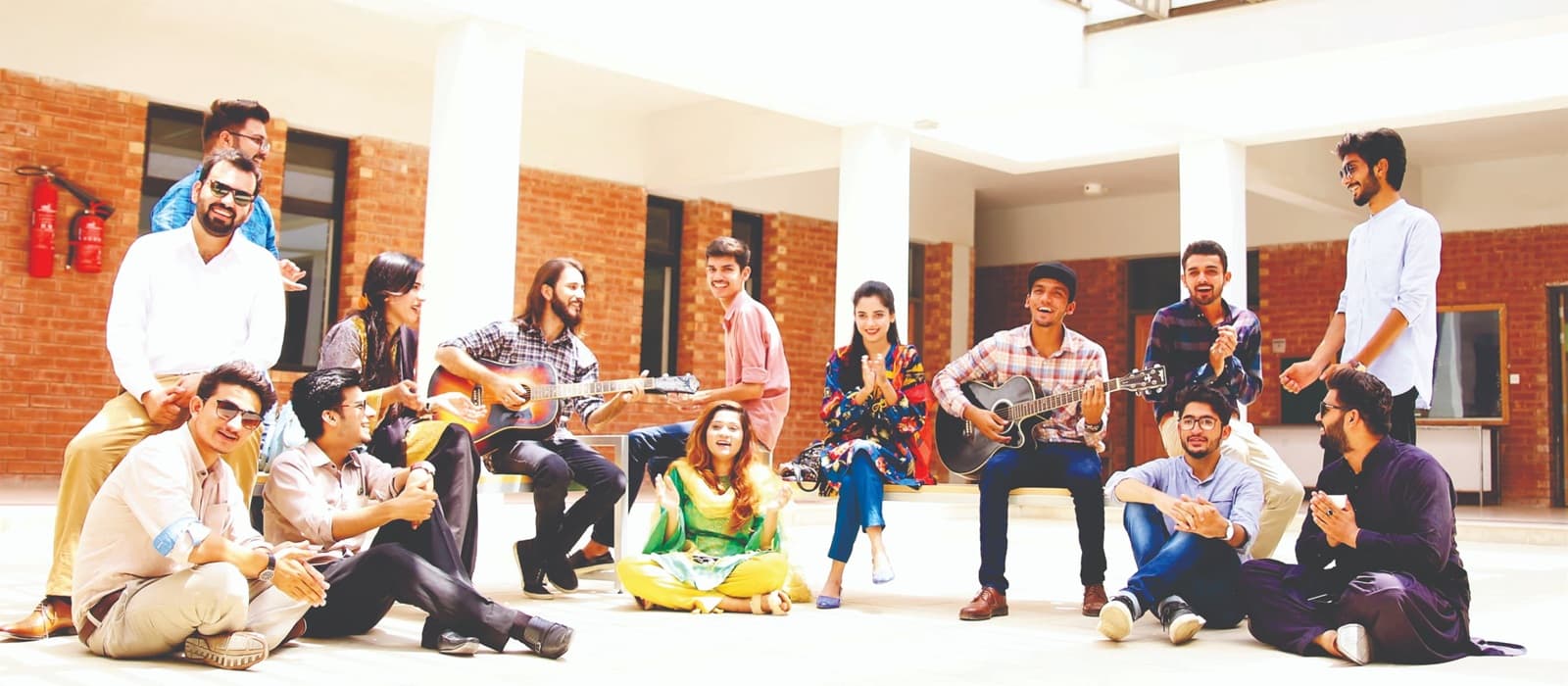 Student band performing at campus for extra curricular activities at IUB.