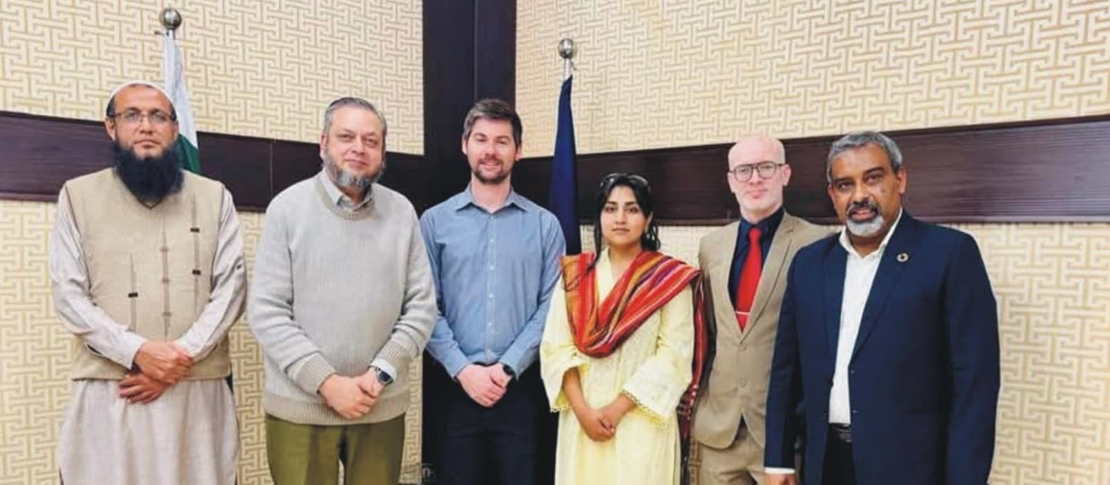 Prof. Dr. M. Kamran at IUB with some foreign Guests.