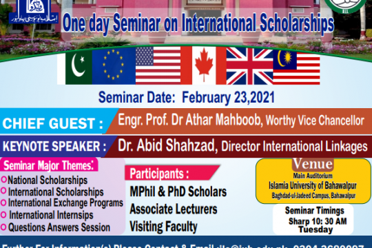 One day Seminar on International Scholarships