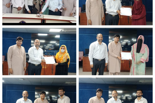 Certificate distribution ceremony for interns who completed six months internship under ‘BAIKHTIAR NOUJAWAN INTERANSHIP