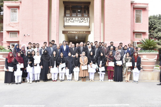 Certificate distribution ceremony among law students of IUB