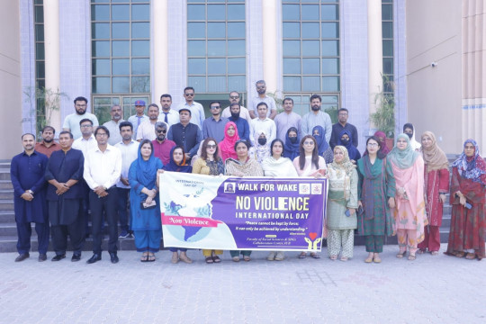 IUB organized an Awareness Walk on Non-Violence to commemorate the International Day of Non-Violence