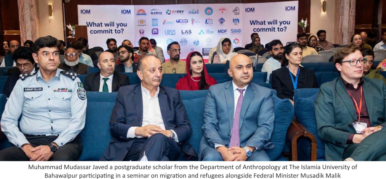M. Mudassar Javed a postgraduate scholar from the Department of Anthropology IUB participating in a seminar on migration