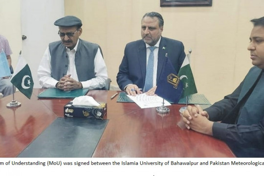 A Memorandum of Understanding was signed with the Pakistan Meteorological Department