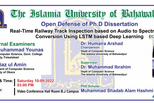 Open Defense of PhD Dissertation by Muhammad Shahdab Alam Hashmi