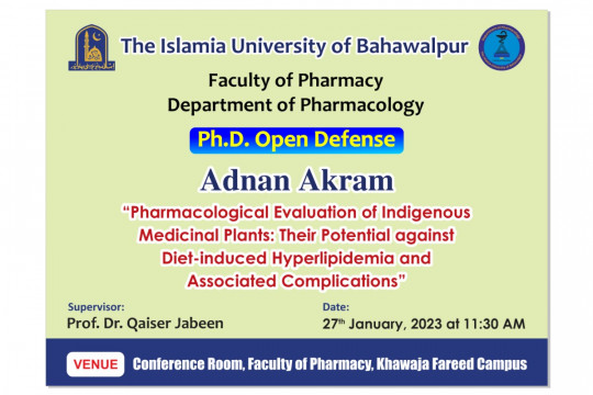 PhD Open Defense at Department of Pharmacology