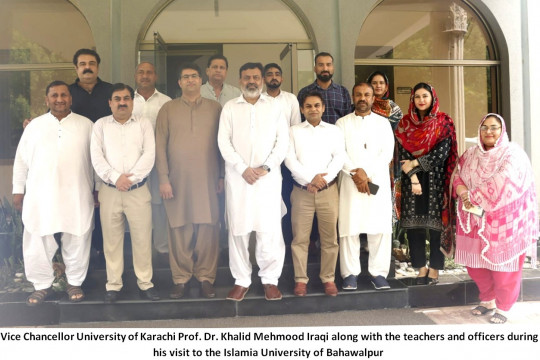 Vice Chancellor University of Karachi Prof. Dr. Khalid Mehmood Iraqi visited the IUB along with a delegation