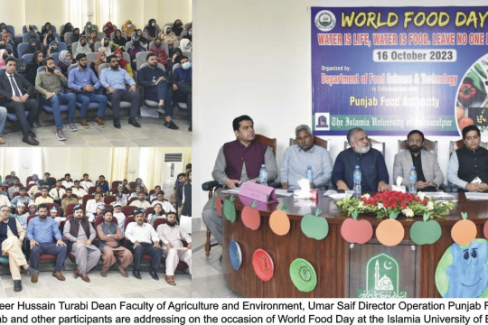 On the occasion of World Food Day, Faculty of Agriculture and Environment, IUB and PFA organized an event