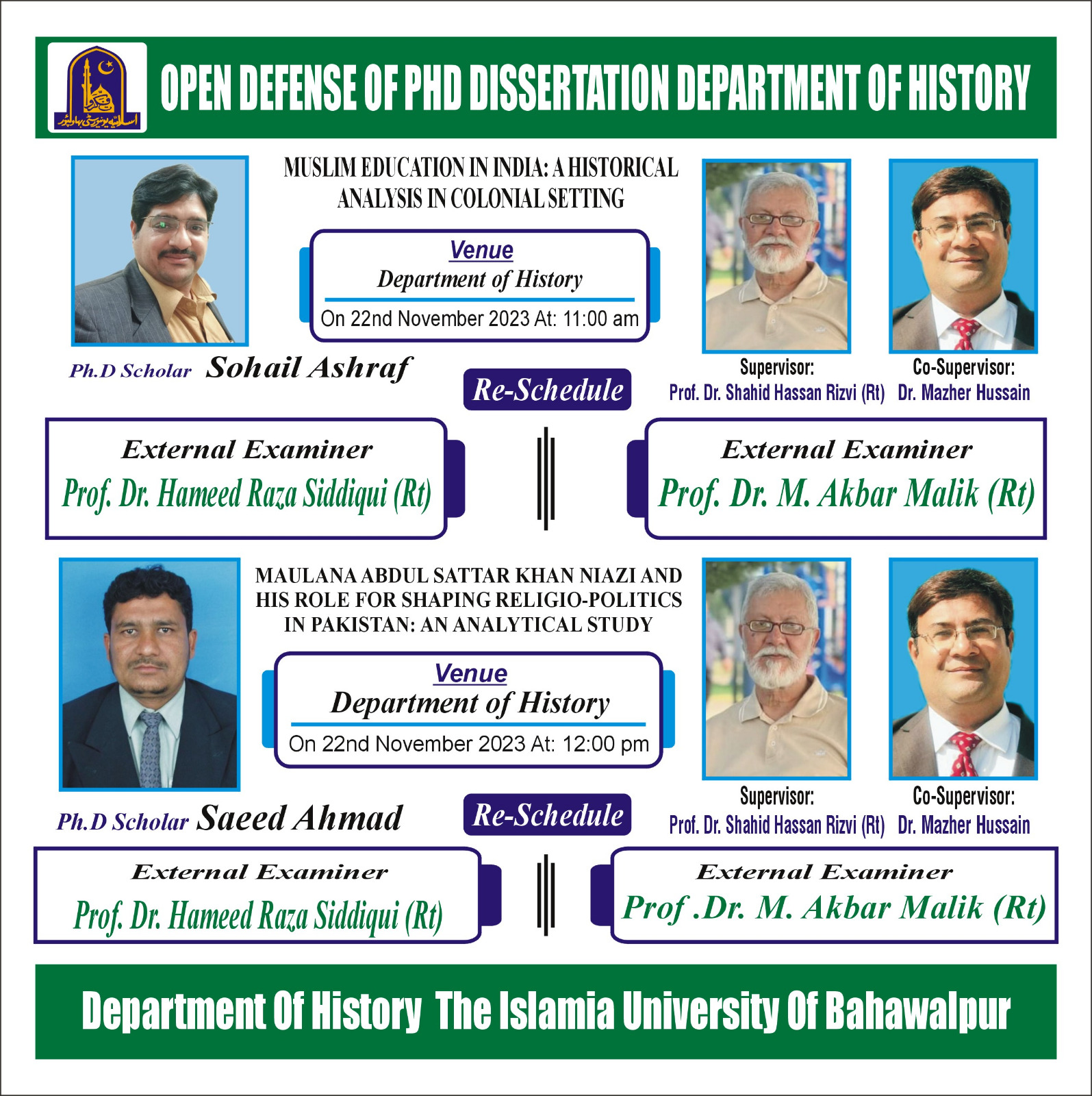 PhD open Defense at the Department of History, IUB