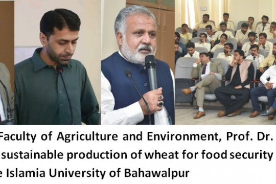 A seminar on sustainable production of wheat for food security and better nutrition was organized by the IUB