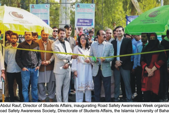 The Islamia University of Bahawalpur organized Road Safety Awareness Week