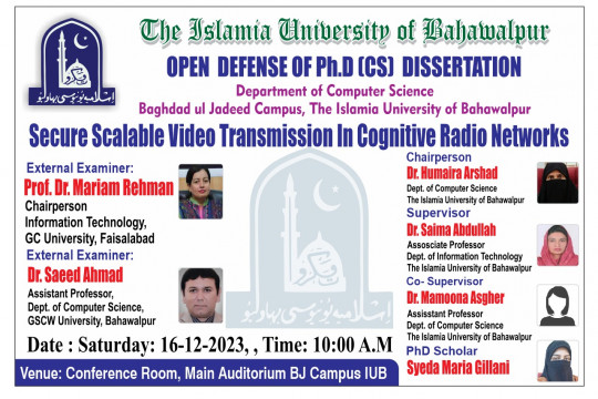 PhD open defense at the Department of Computer Science, IUB