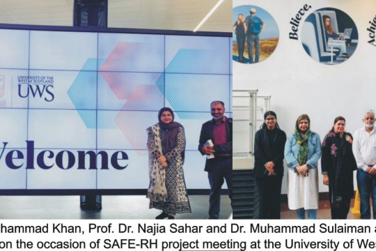 A team from IUB led by Prof. Dr. Dost Muhammad Khan participated in the SAFE-RH project meeting in Scotland