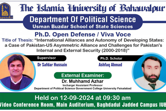 PhD open defense at the Department of Political Science, IUB