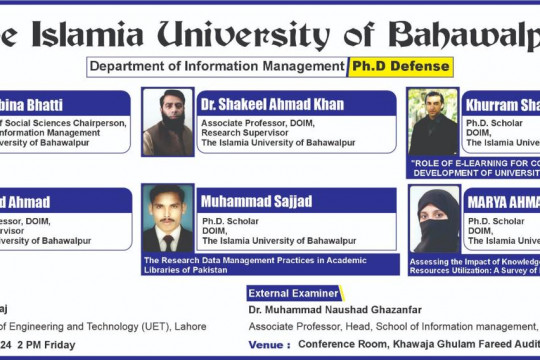 PhD open defense at the Department of Information Management, IUB