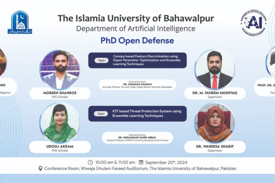 PhD open defense at the Department of Artificial Intelligence, IUB