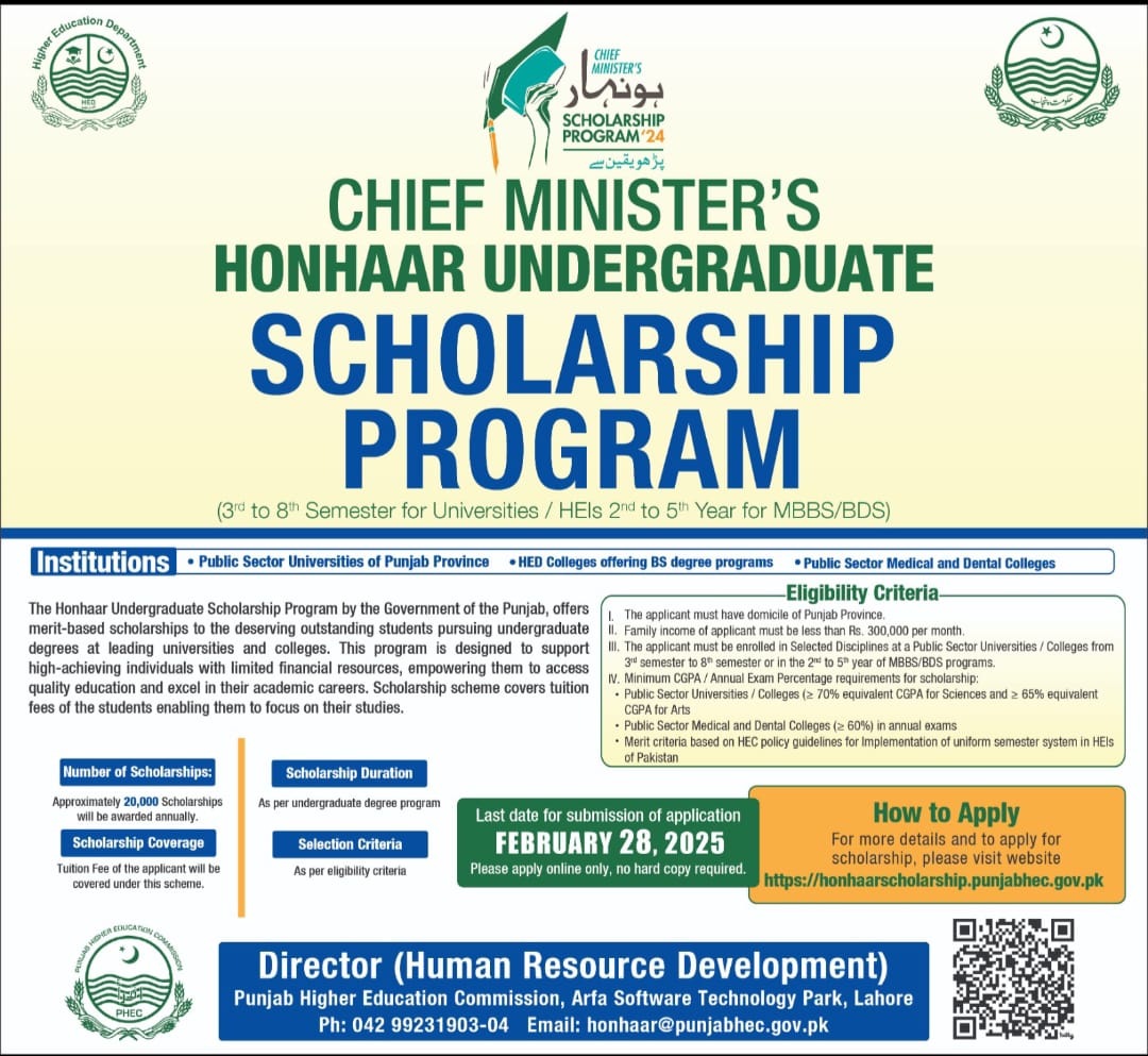 honhaar scholarship program