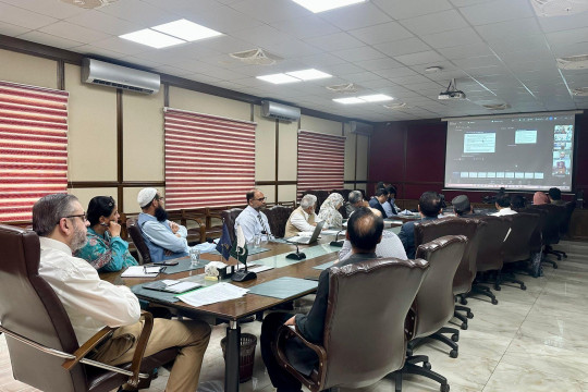 Vice Chancellor Prof. Dr. Muhammad Kamran, along with other IUB officials, joined the online PHEC meeting.
