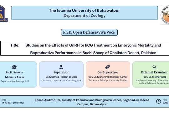 PhD Open Defense at Department of Zoology, IUB