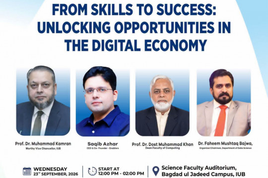 A Session will be held on From Skills to Success: Unlocking Opportunities in the Digital Economy