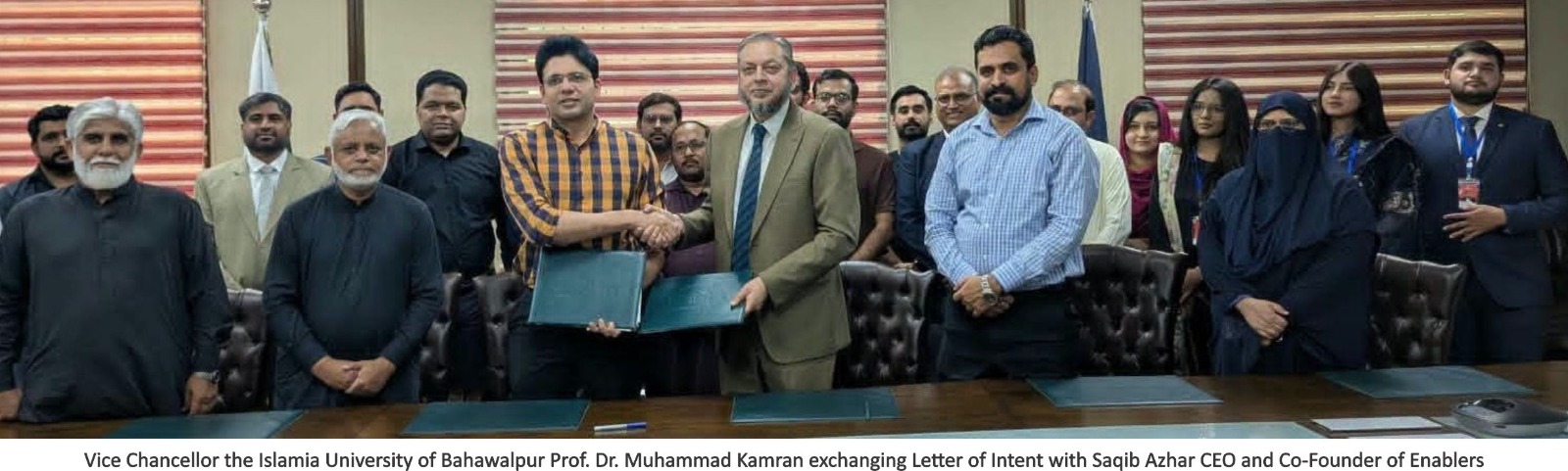 Vice Chancellor IUB Prof. Dr. Muhammad Kamran sign Letter of Intent with Enablers