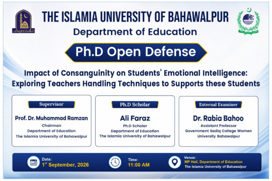 PhD Open Defense at Department of Education, IUB