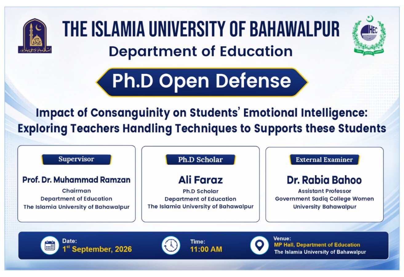 PhD Open Defense at Department of Education, IUB