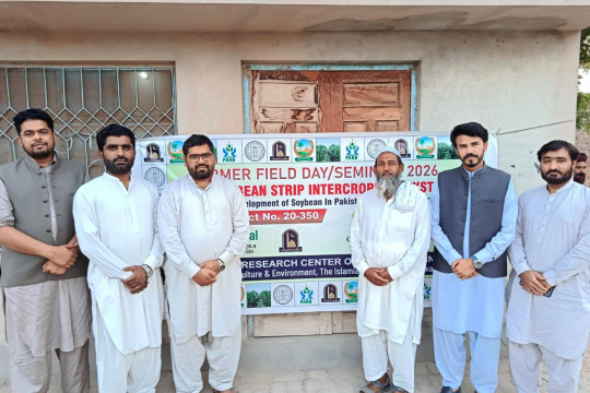 Farmers Day Seminar on maize–soybean intercropping technology organized by IUB at Yazman, Bahawalpur.