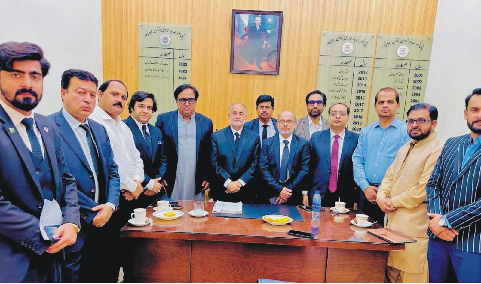 Prof. Dr. Rao Imran Habib along with faculty met with Sardar Abdul Basit Khan, President High Court Bar Bahawalpur