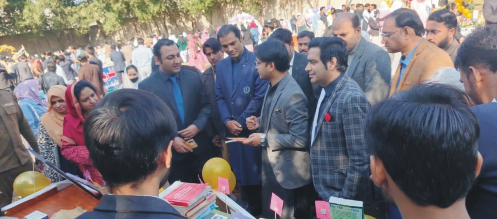 A book exhibition called Sutlej Book Fair was organized at the Islamia University of Bahawalpur Bahawalnagar Campus