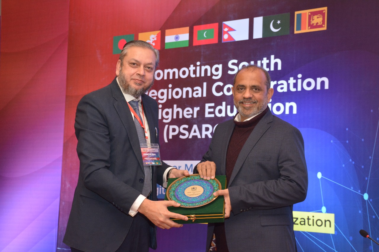 Worthy VC Prof. Dr. Muhammad Kamran participated in the PSARCHE international conference organized by HEC Pakistan