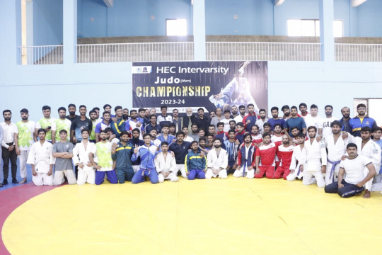Glimpses - HEC Intervarsity Judo Championship 2023-24 🏆 held at Sports Complex, Baghdad-ul-Jadeed Campus