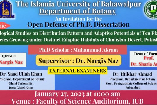 PhD open Defense at Department of Botany (II)