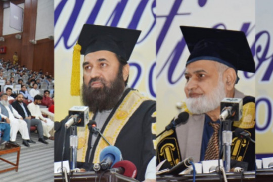 Journalist Mr. Javed Chaudhry and Poet Mr. Shafi Shakir Shuja Abadi were awarded honorary PhD degrees by IUB