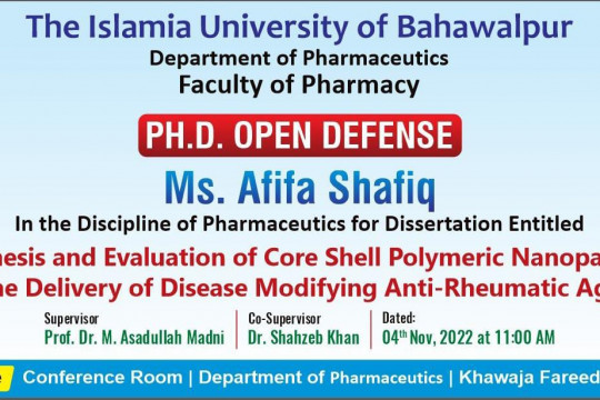 PhD open defense at Department of Pharmaceutics
