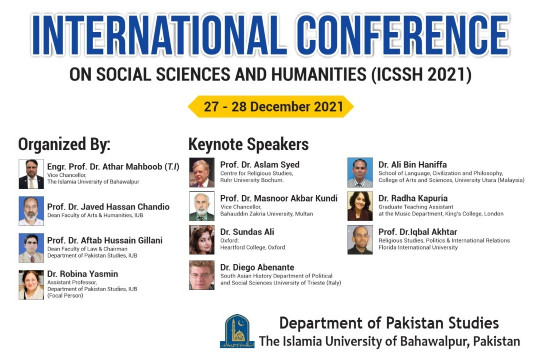 International Conference on Social Sciences and Humanities (ICSSH) 2021